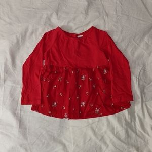 Baby Gap Long Sleeve Red Blouse - Size 3T